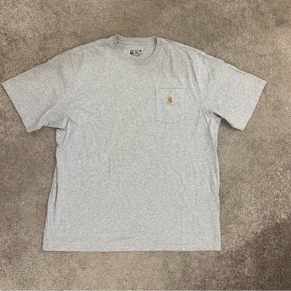 Mens Carhartt Loose Fit Shirt Size 2XL Tall - grey